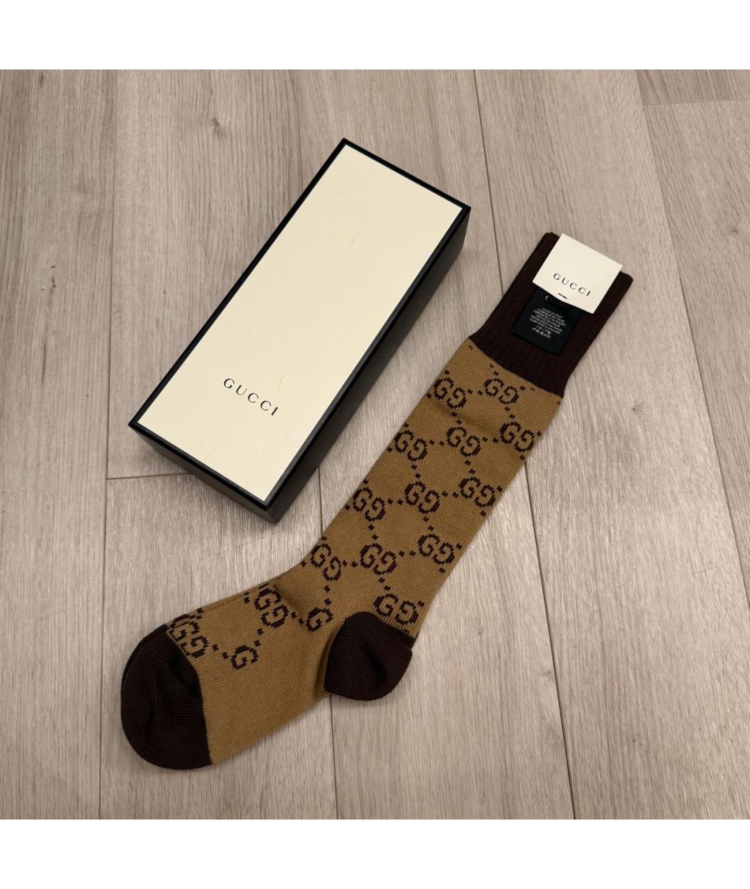 GUCCI Коричневые носки, чулки и колготы, фото 2