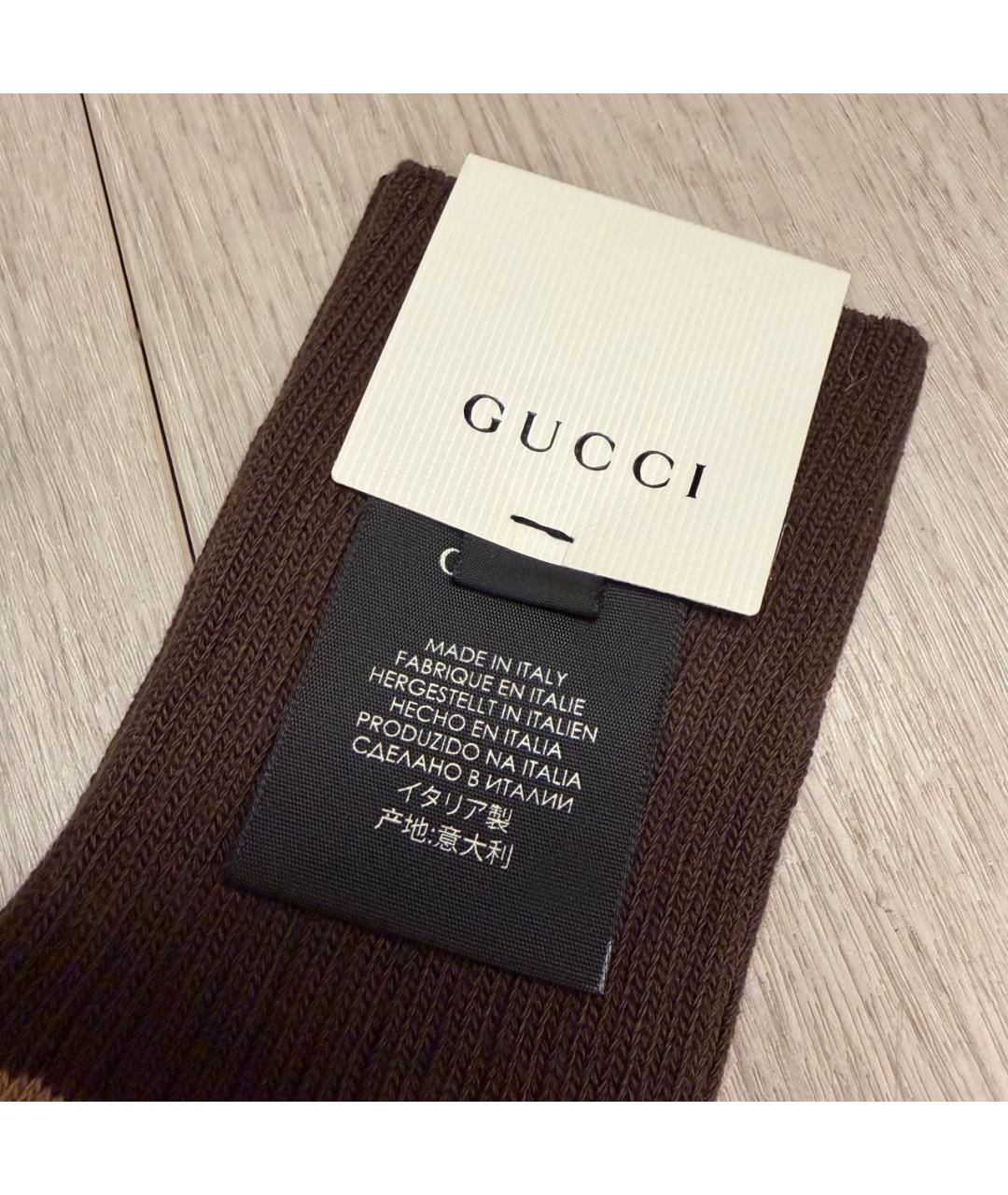 GUCCI Коричневые носки, чулки и колготы, фото 4