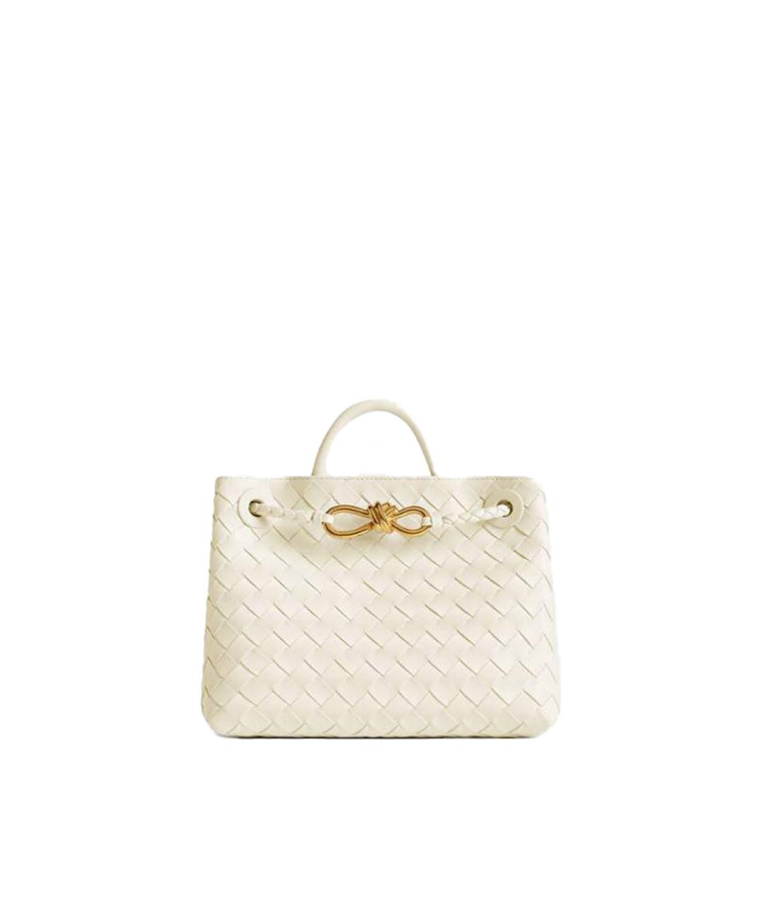 BOTTEGA VENETA Бежевая кожаная сумка тоут, фото 6