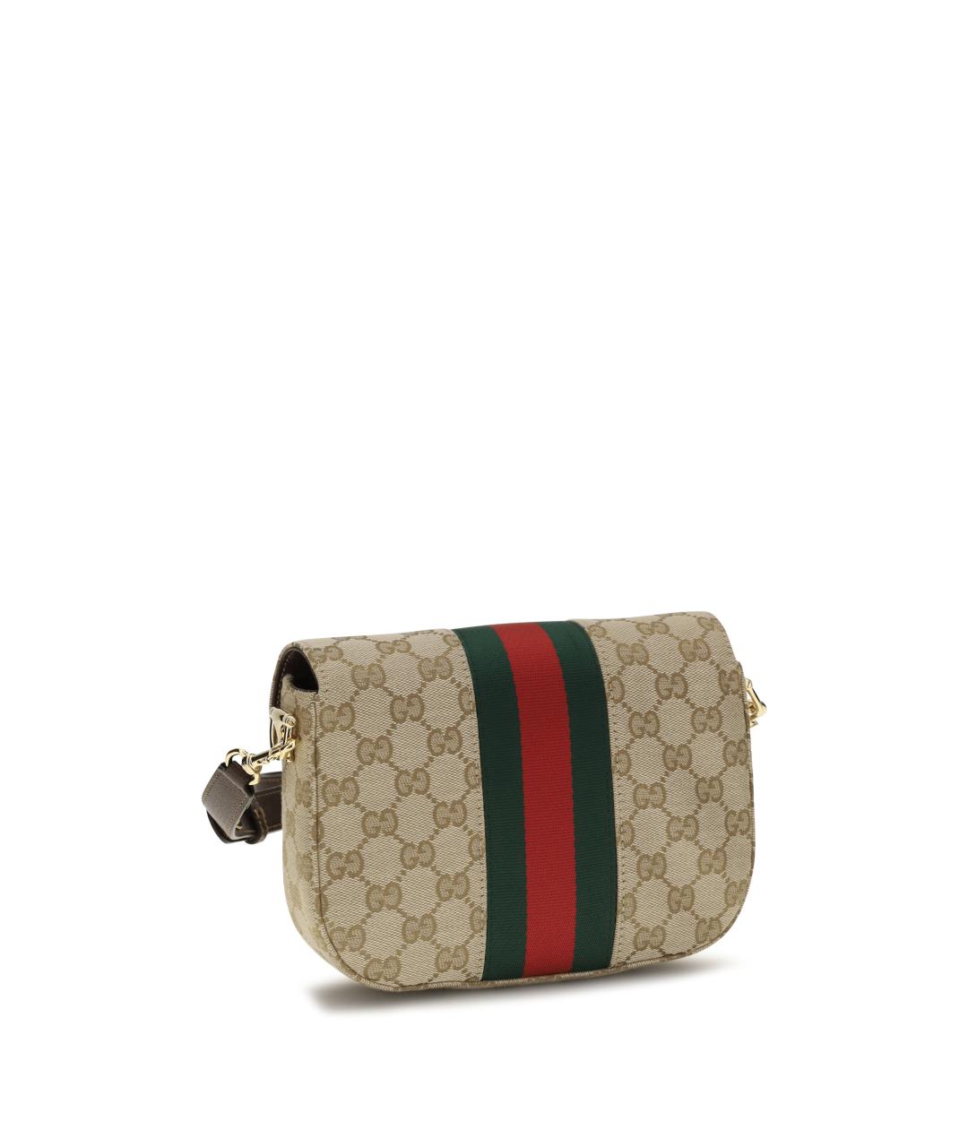 GUCCI Бежевая тканевая сумка через плечо, фото 3