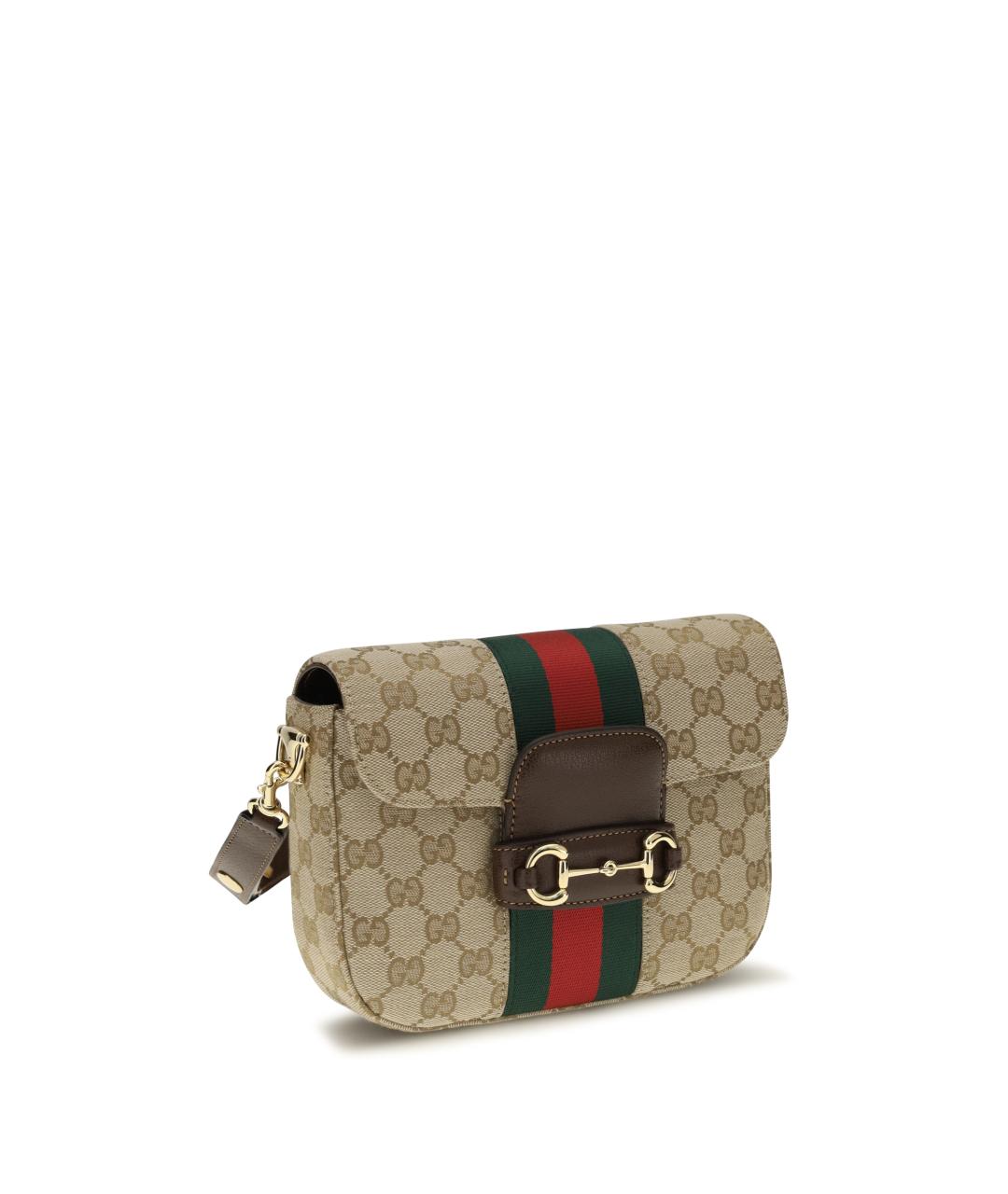 GUCCI Бежевая тканевая сумка через плечо, фото 2