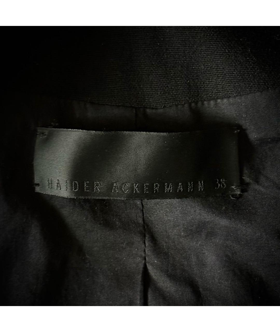 HAIDER ACKERMANN Черная шерстяная куртка, фото 4