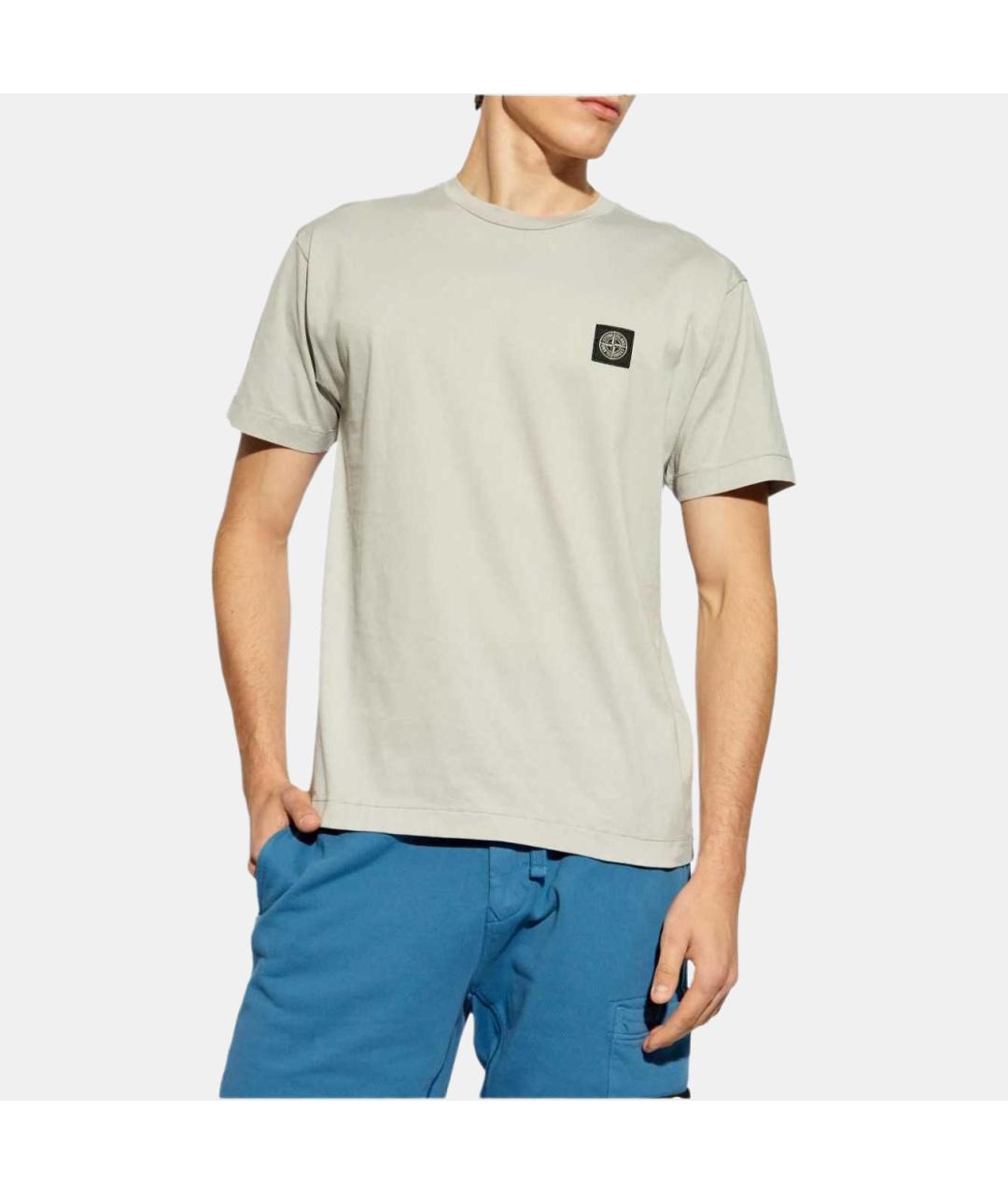 STONE ISLAND Белая футболка, фото 3