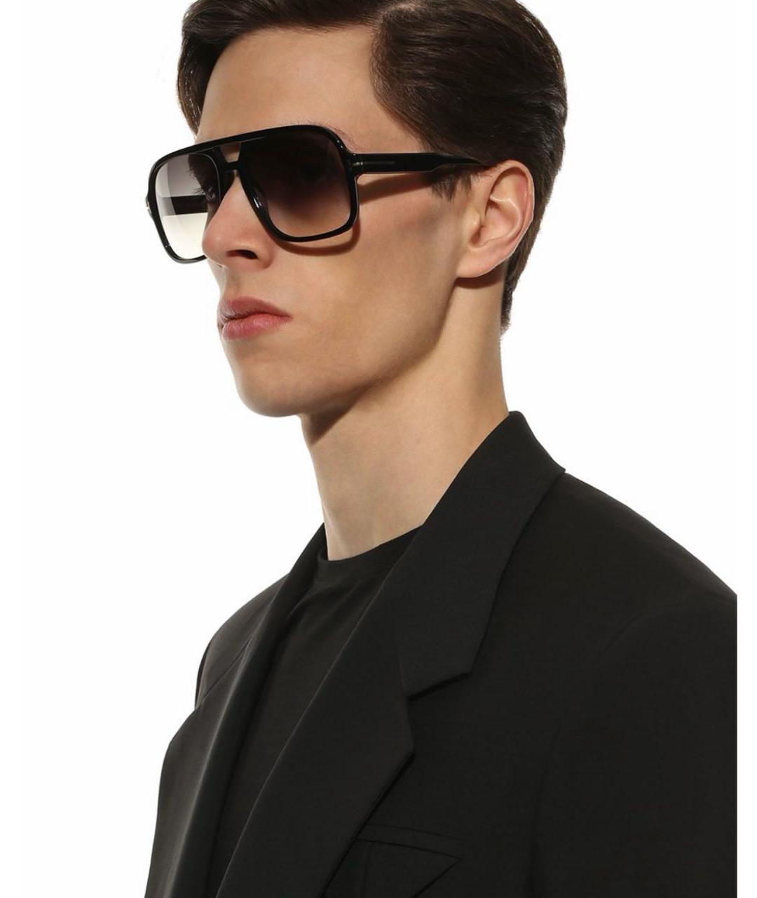 TOM FORD Черные пластиковые солнцезащитные очки, фото 4