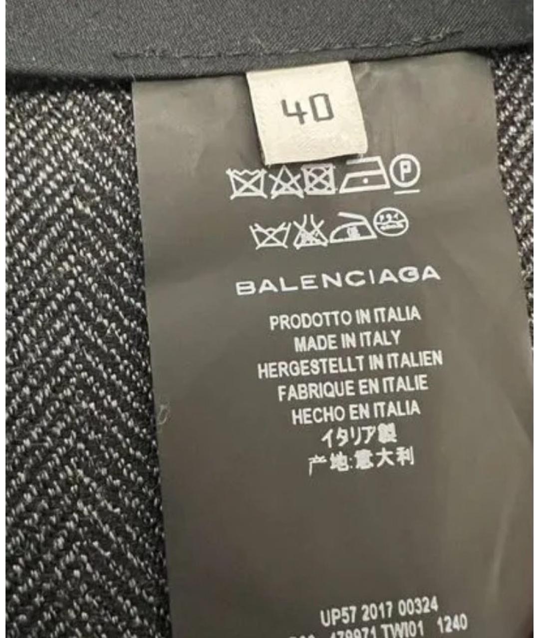 BALENCIAGA Шерстяные прямые брюки, фото 7