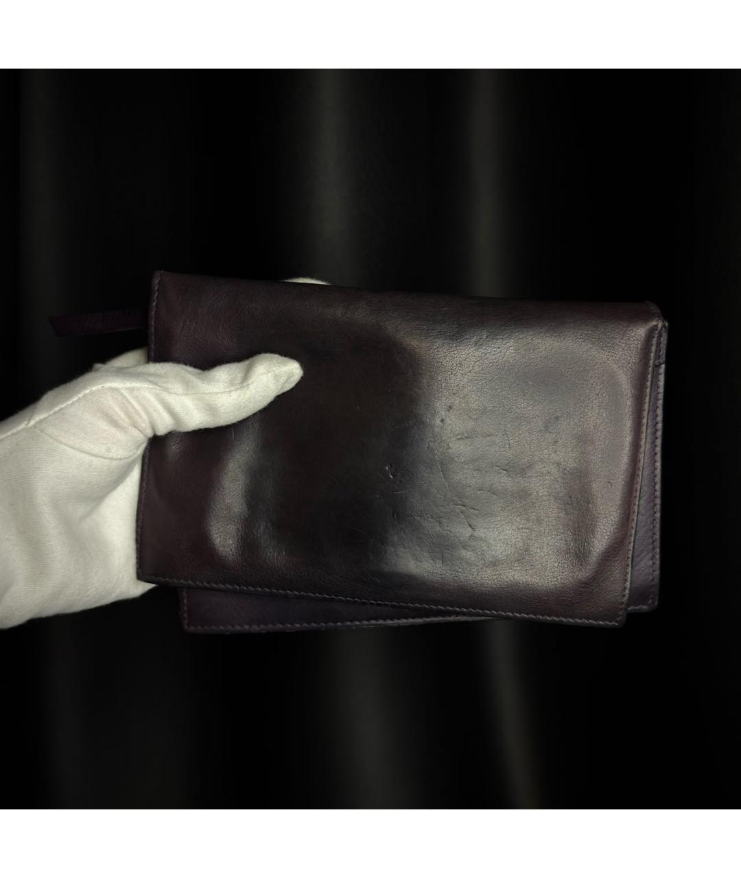 ANN DEMEULEMEESTER Фиолетовый кожаный кошелек, фото 2