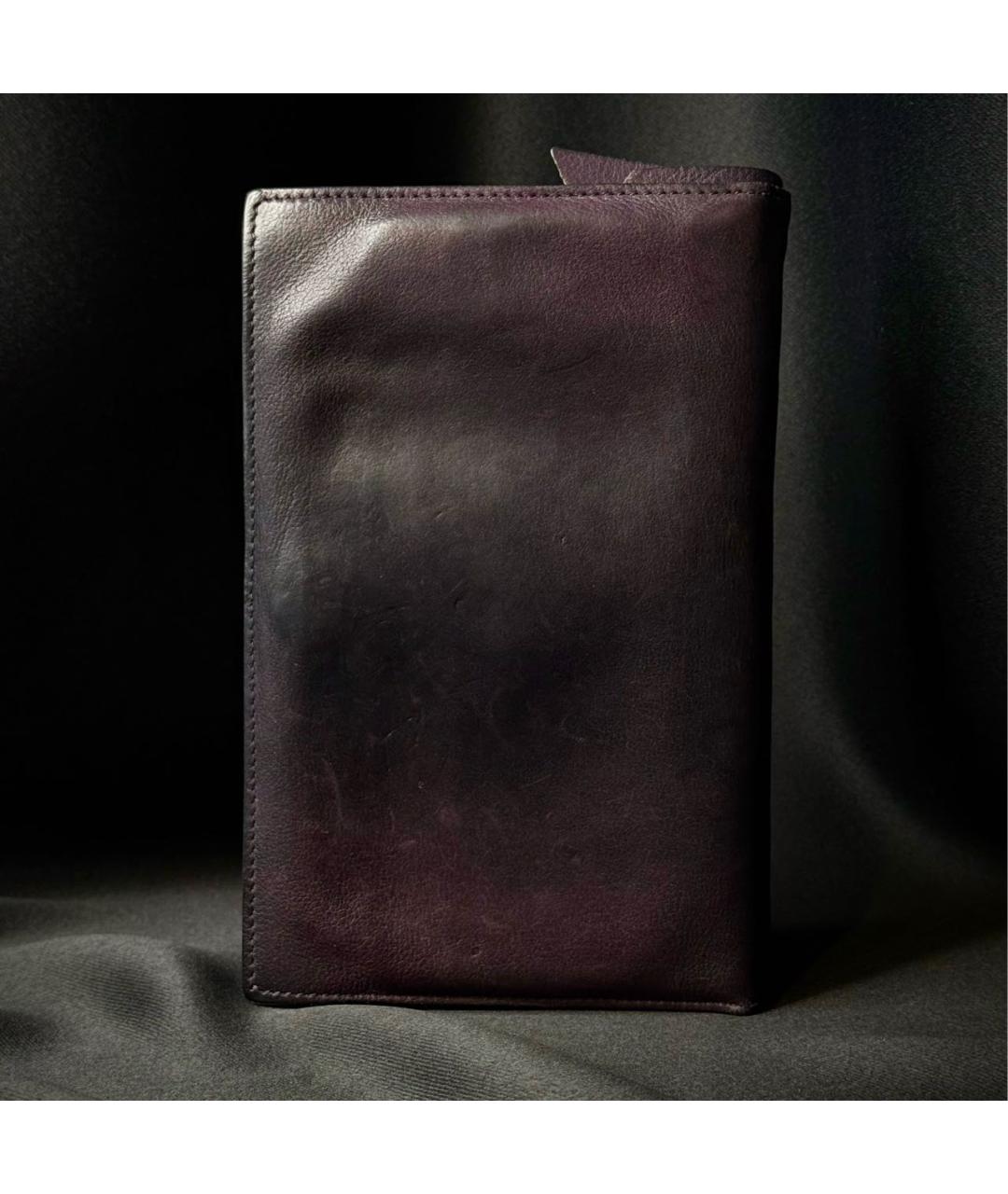 ANN DEMEULEMEESTER Фиолетовый кожаный кошелек, фото 8