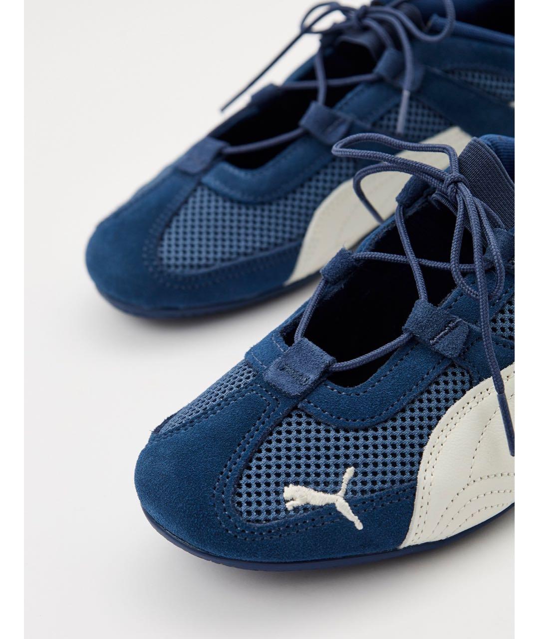 PUMA Темно-синие текстильные балетки, фото 3