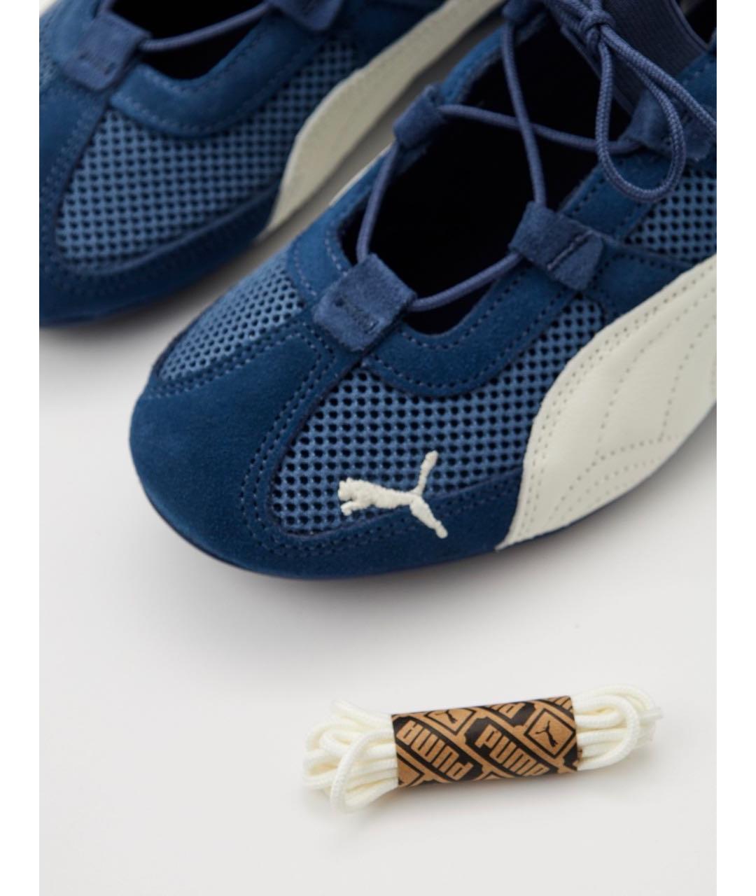 PUMA Темно-синие текстильные балетки, фото 4