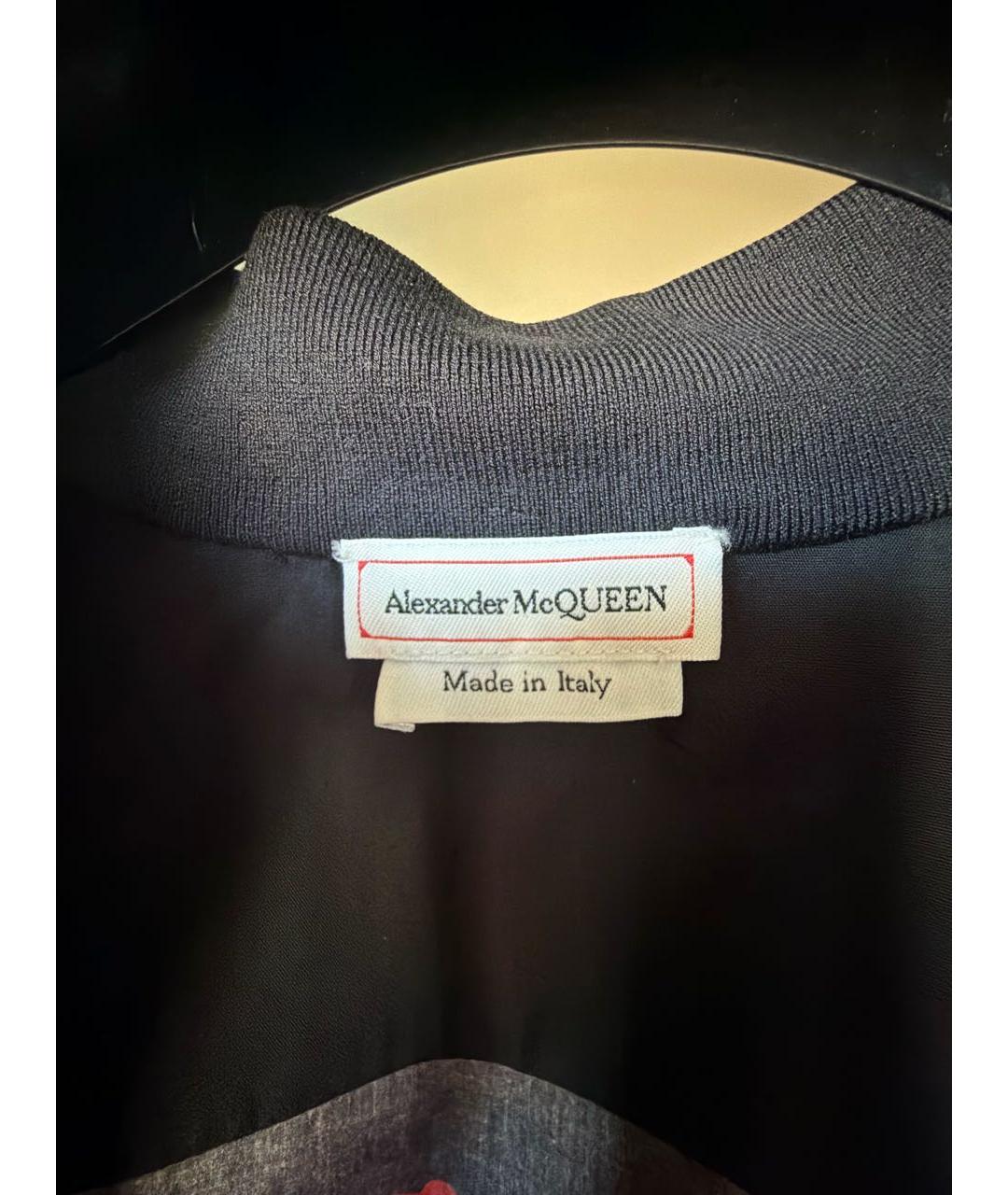 ALEXANDER MCQUEEN Черная хлопко-эластановая блузы, фото 3