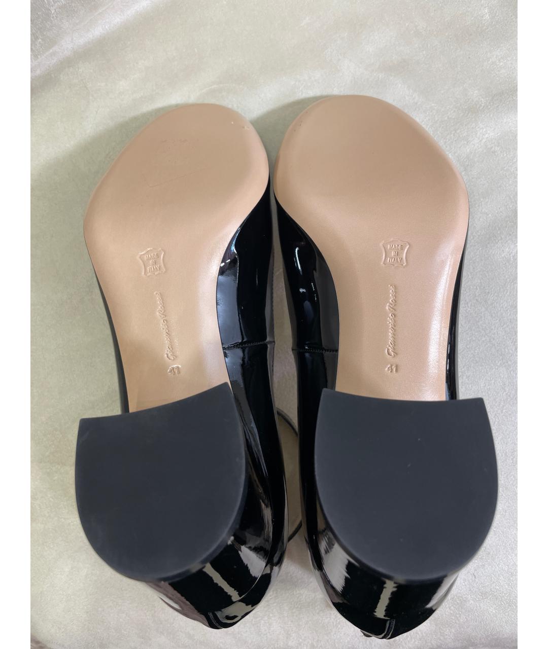 GIANVITO ROSSI Черные туфли из лакированной кожи, фото 5