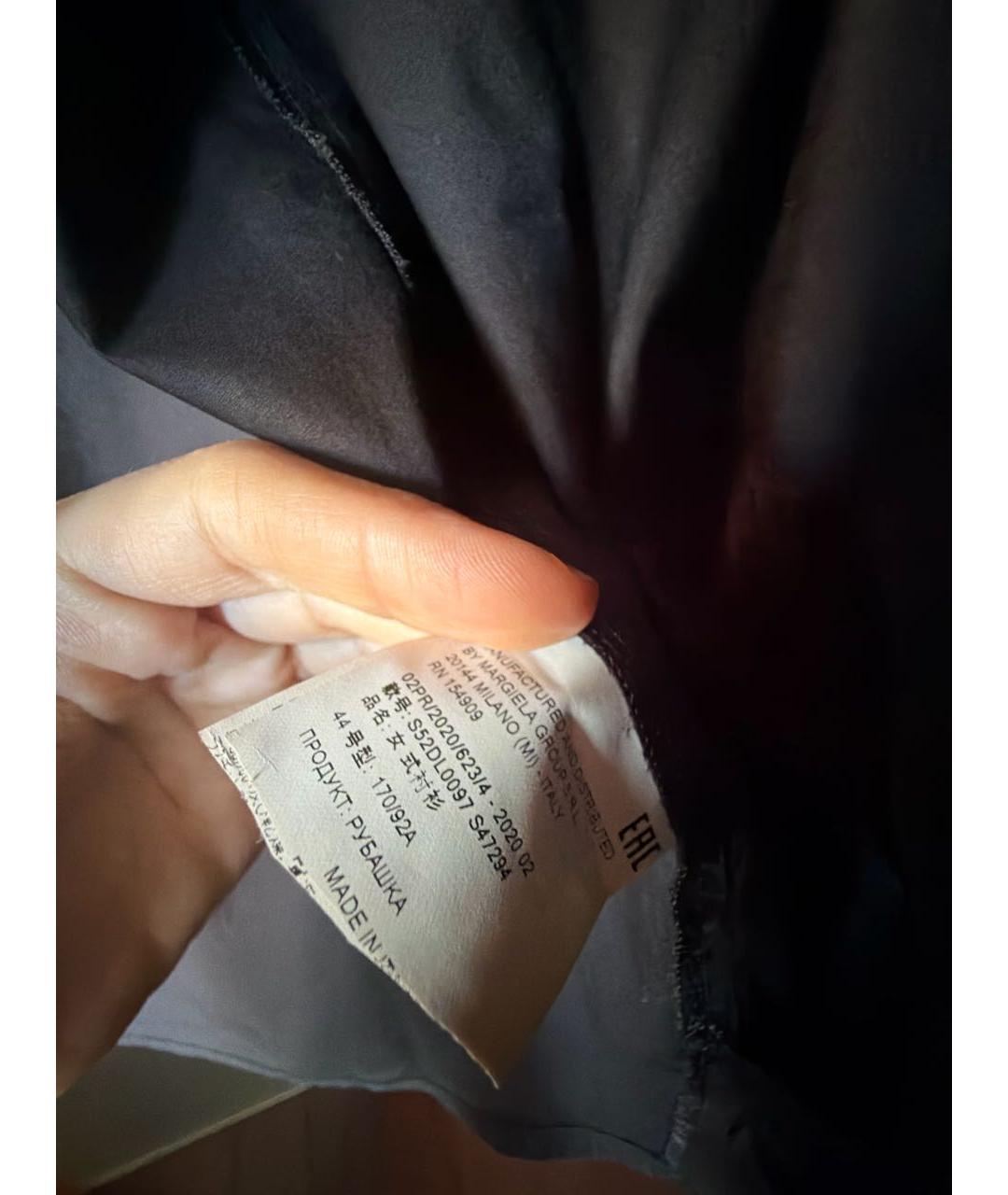 MM6 MAISON MARGIELA Черная хлопковая рубашка, фото 4