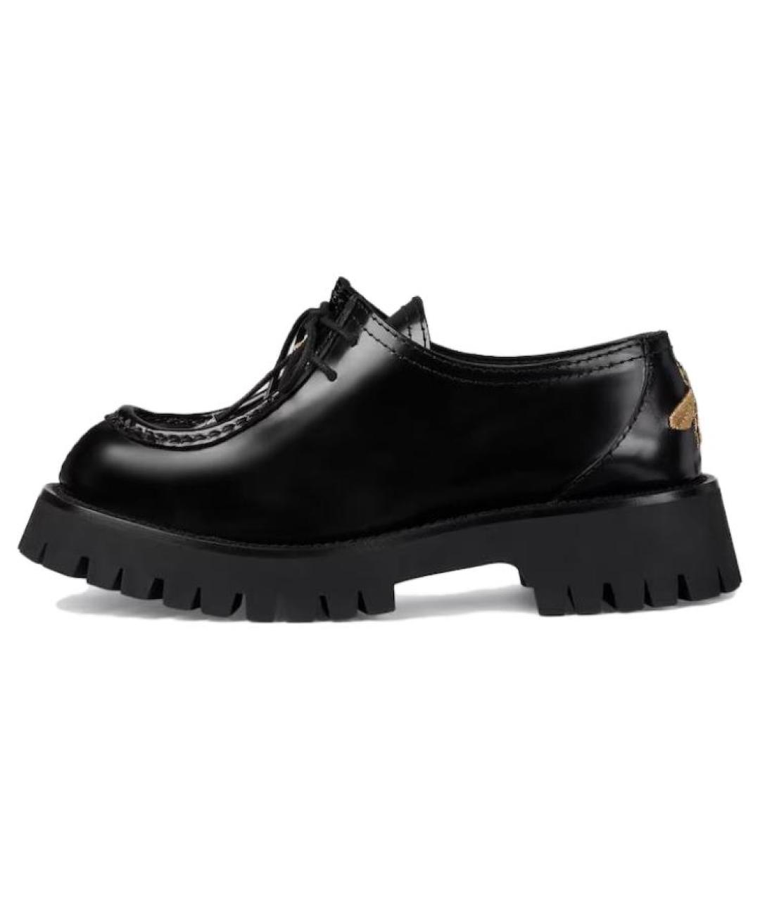 GUCCI Черные кожаные лоферы, фото 6