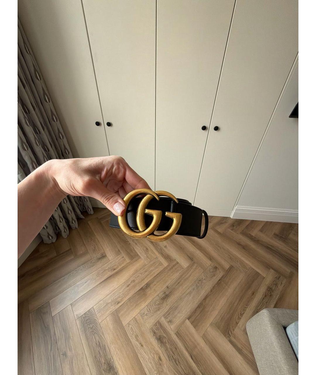 GUCCI Черный кожаный ремень, фото 7