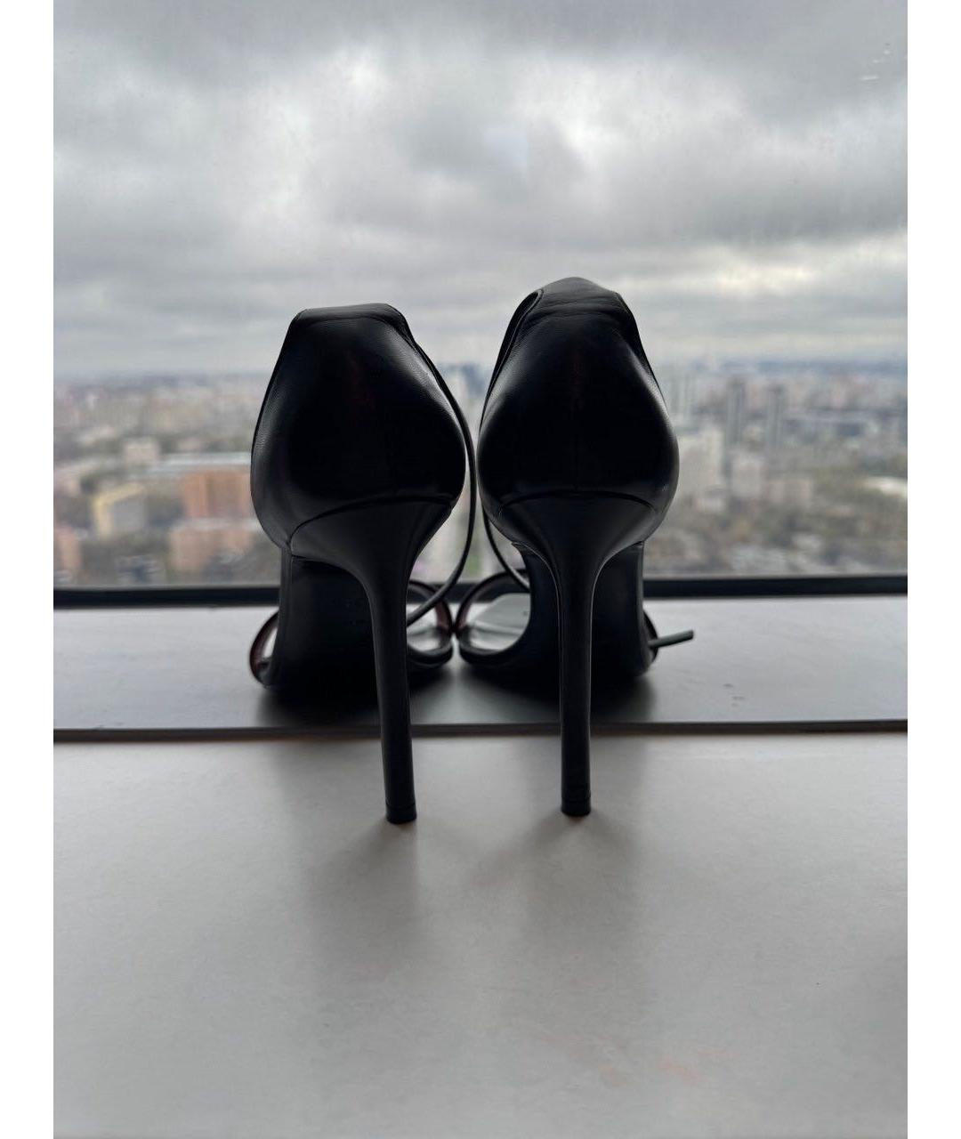SAINT LAURENT Черные кожаные туфли, фото 4
