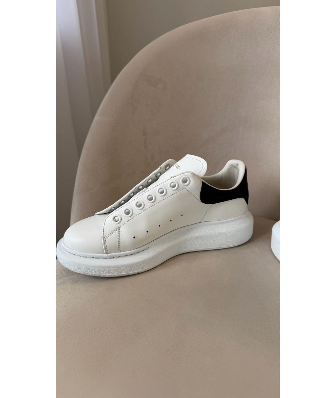 ALEXANDER MCQUEEN Белые кожаные кроссовки, фото 5