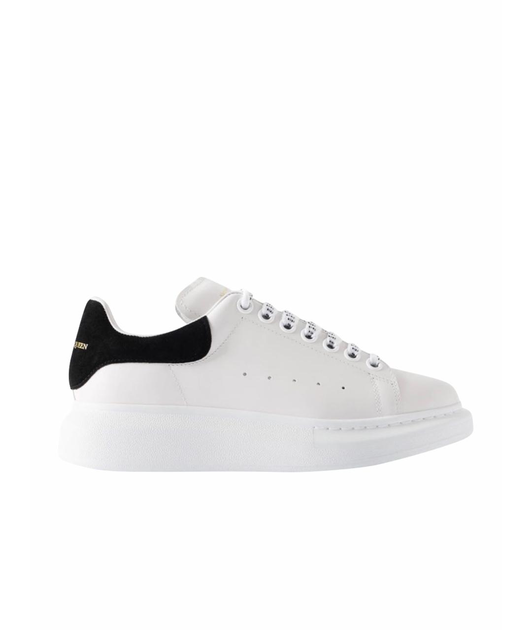 ALEXANDER MCQUEEN Белые кожаные кроссовки, фото 1