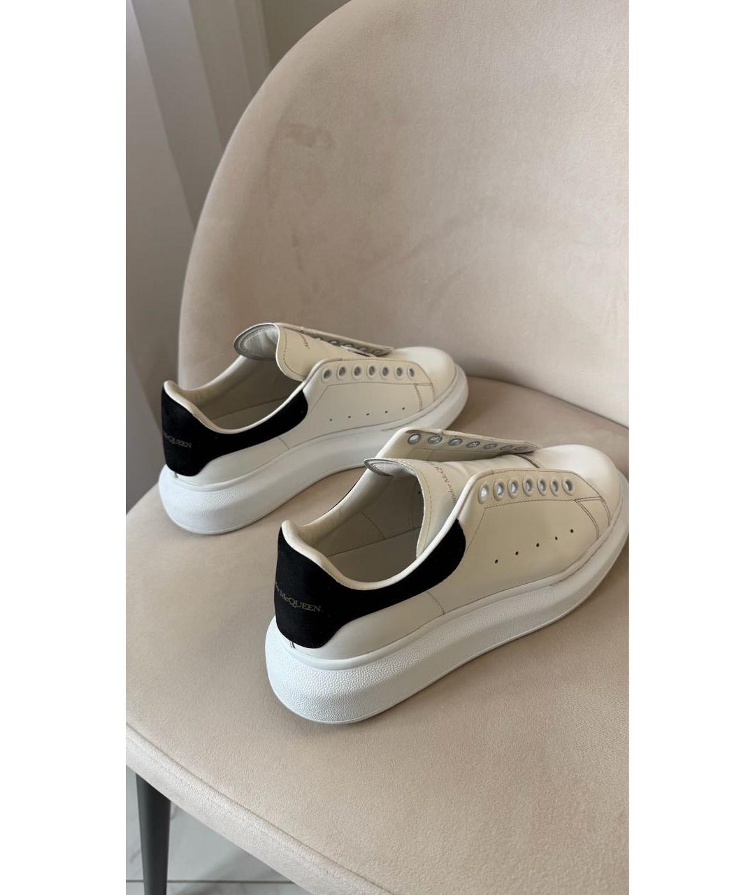 ALEXANDER MCQUEEN Белые кожаные кроссовки, фото 7