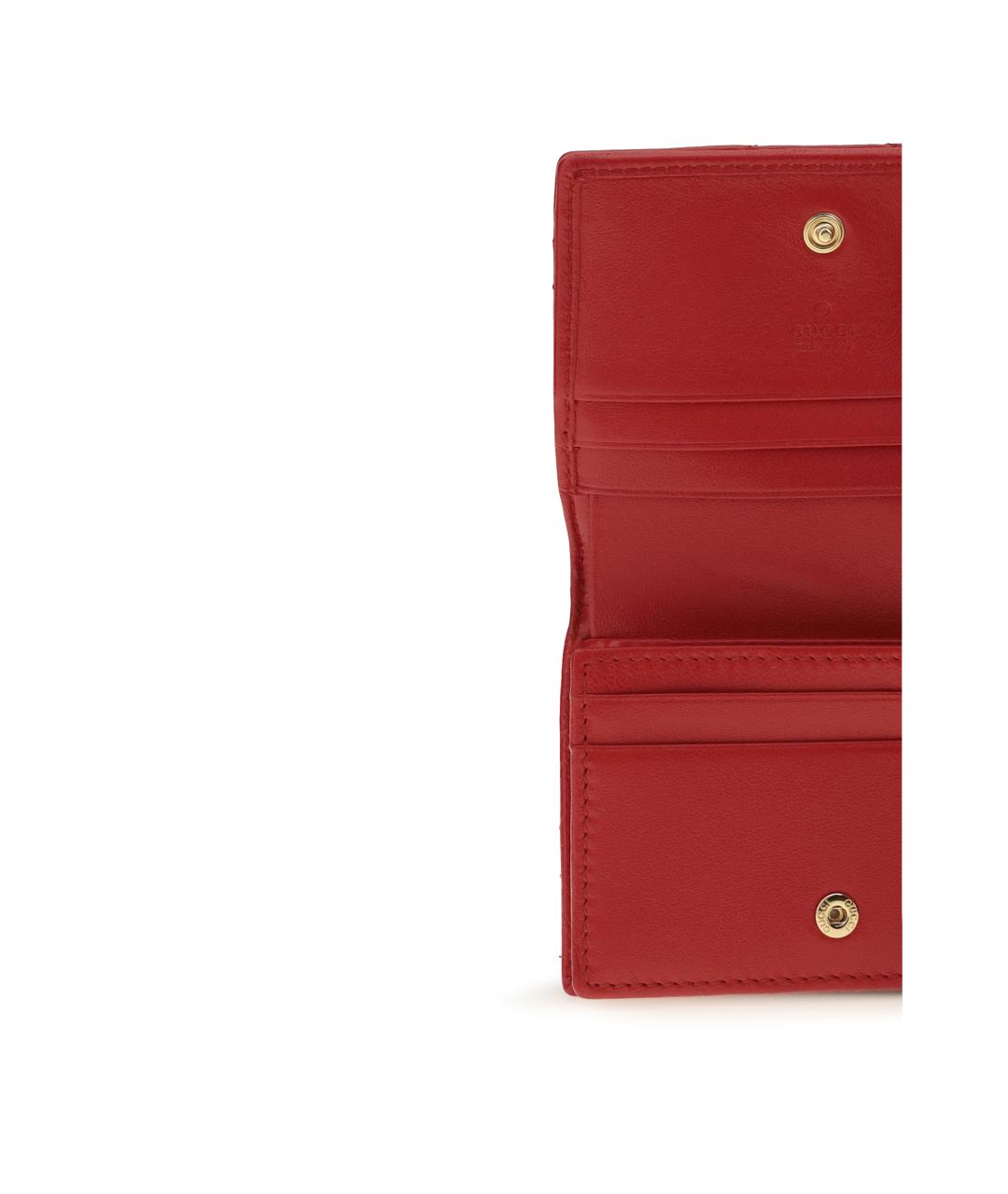 GUCCI Красный кожаный кошелек, фото 3