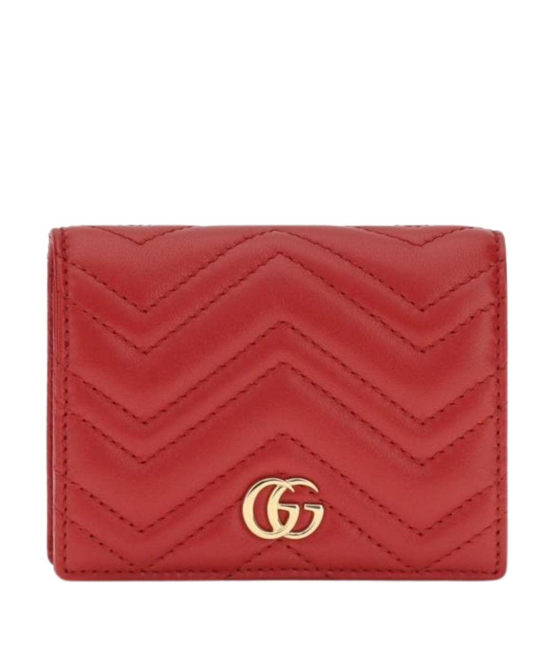 GUCCI Красный кожаный кошелек, фото 1