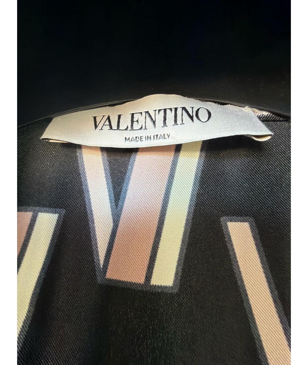VALENTINO Черная шелковая блузы, фото 3