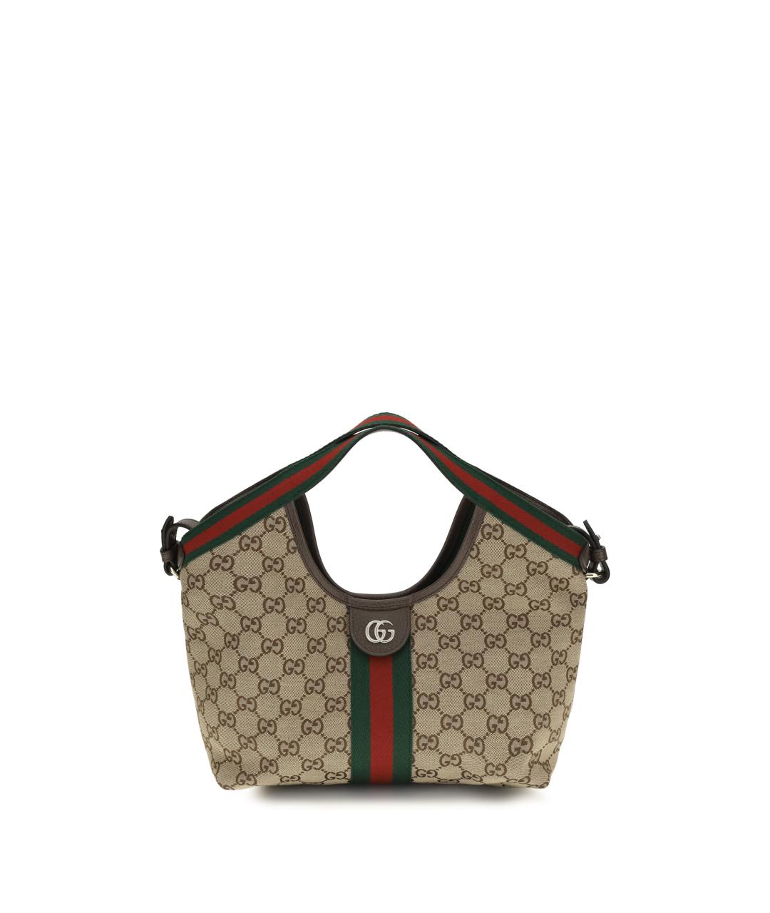 GUCCI Бежевая тканевая сумка тоут, фото 1