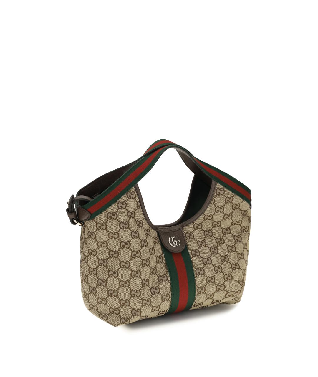 GUCCI Бежевая тканевая сумка тоут, фото 2