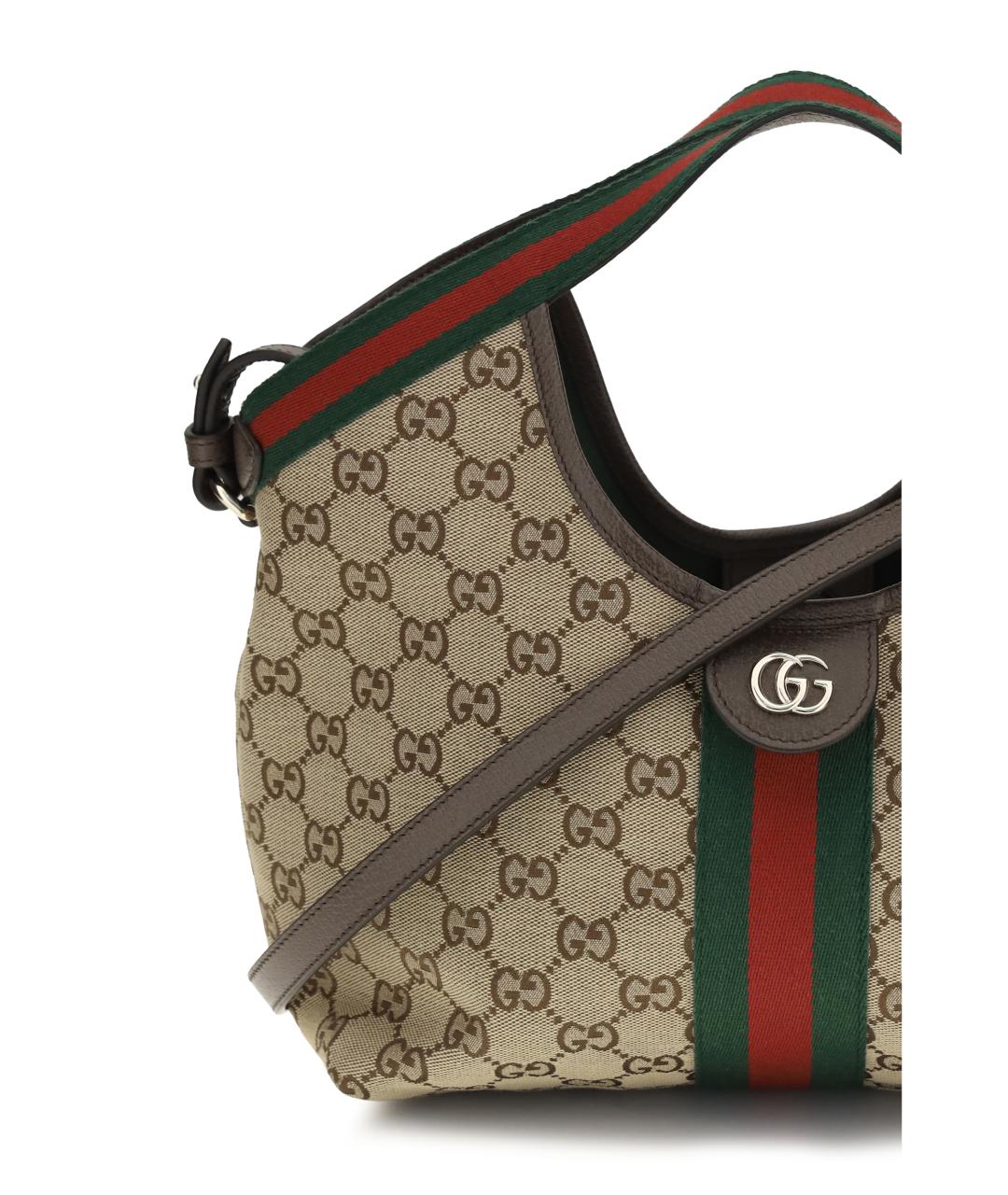 GUCCI Бежевая тканевая сумка тоут, фото 4