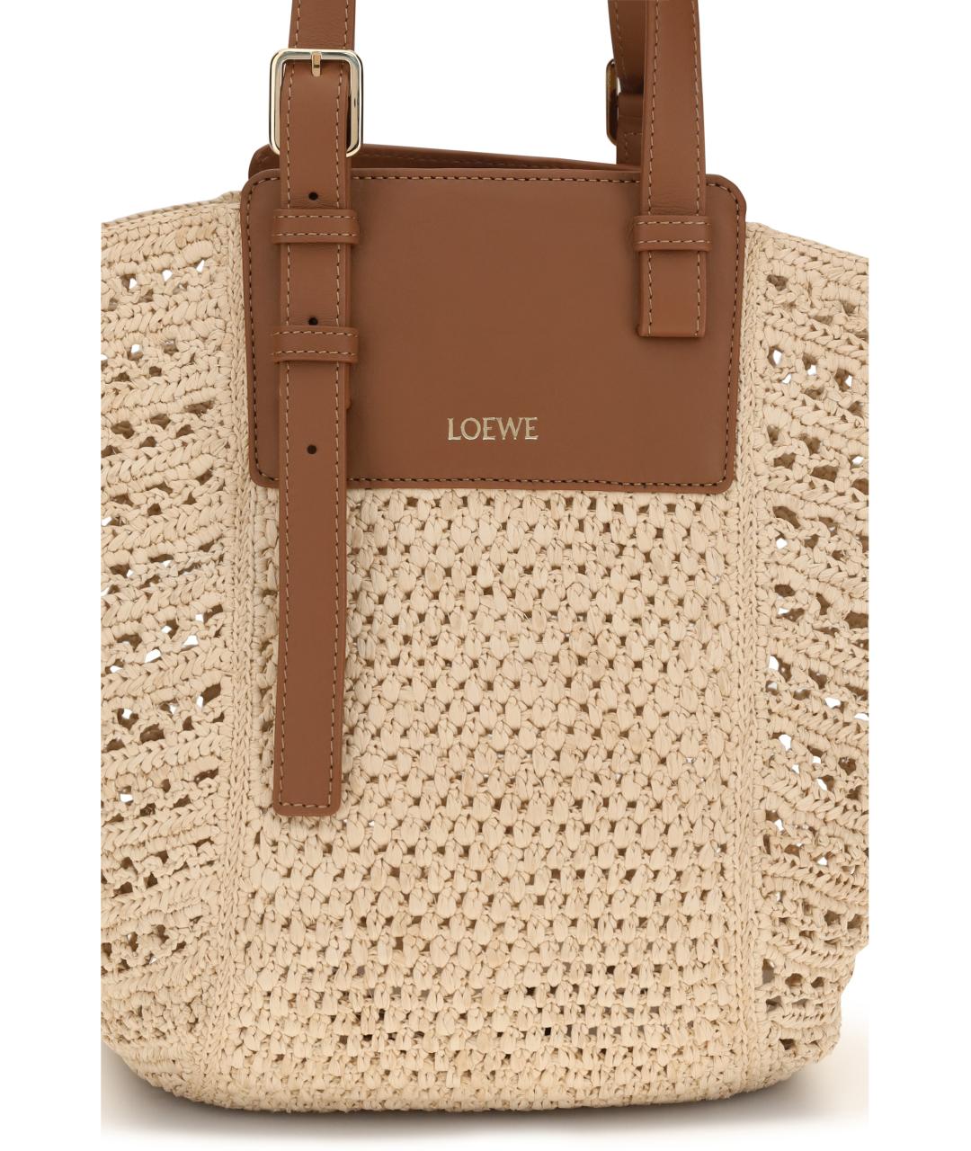 LOEWE Бежевая сумка тоут, фото 4