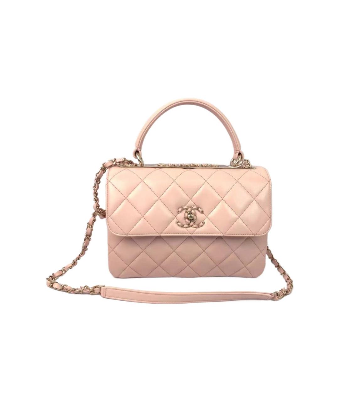 CHANEL Розовая кожаная сумка через плечо, фото 4
