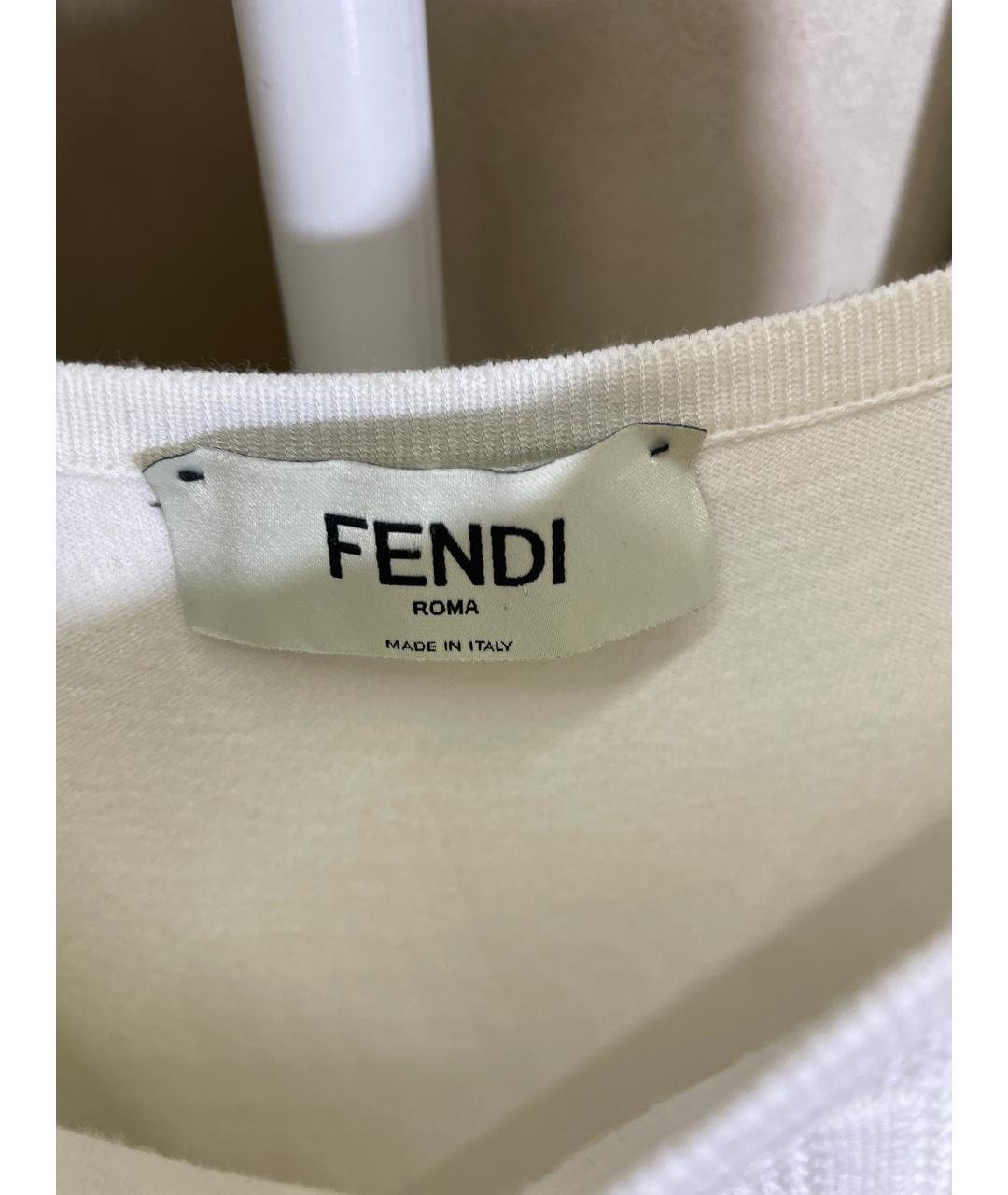 FENDI Белый хлопковый сарафан, фото 6
