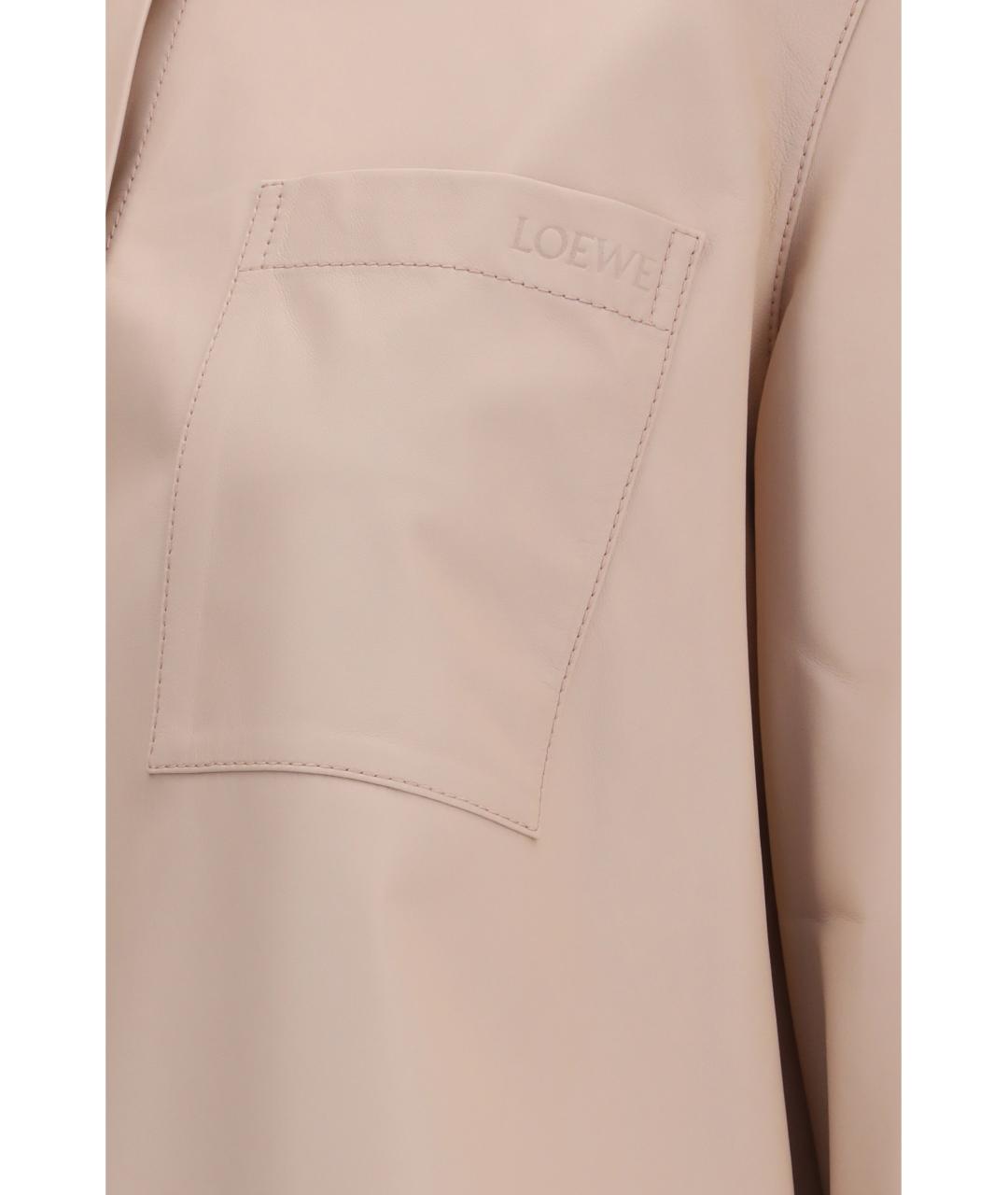 LOEWE Розовая кожаная рубашка, фото 3