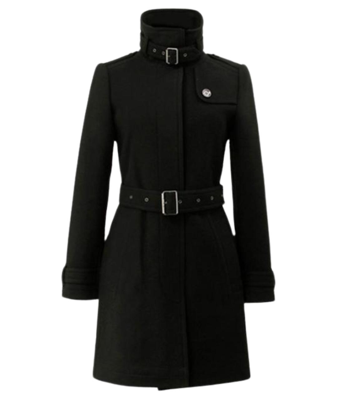 BURBERRY Черное шерстяное пальто, фото 1