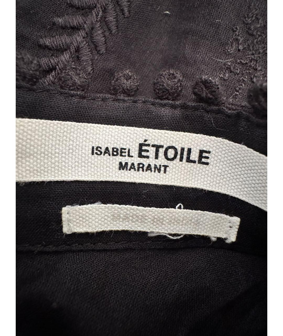 ISABEL MARANT ETOILE Черное хлопковое повседневное платье, фото 3