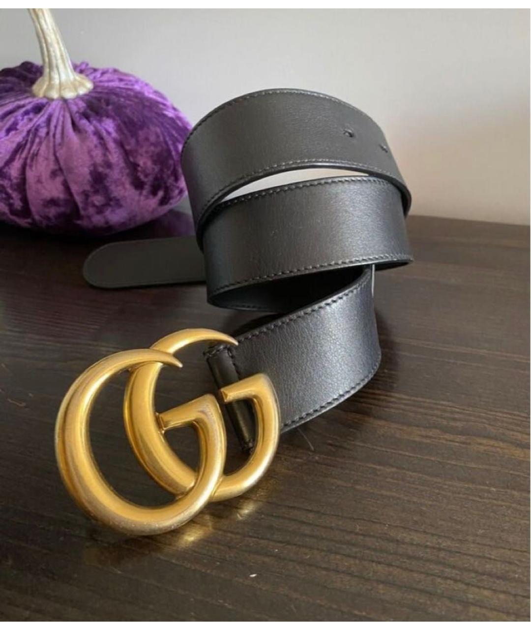 GUCCI Черный кожаный ремень, фото 5
