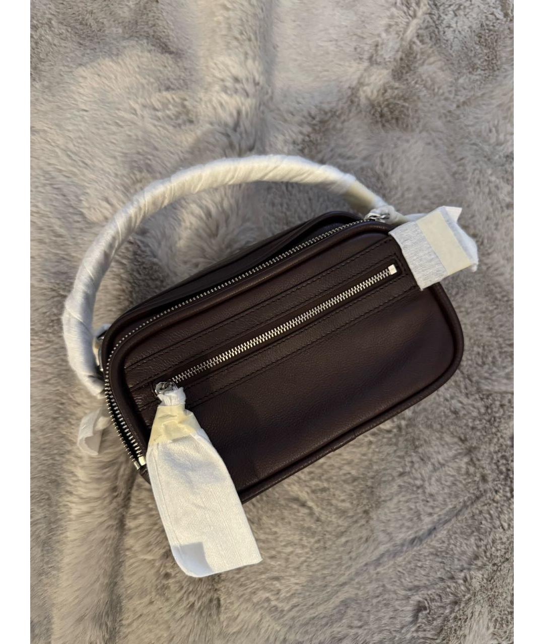ACNE STUDIOS Коричневая кожаная сумка через плечо, фото 3