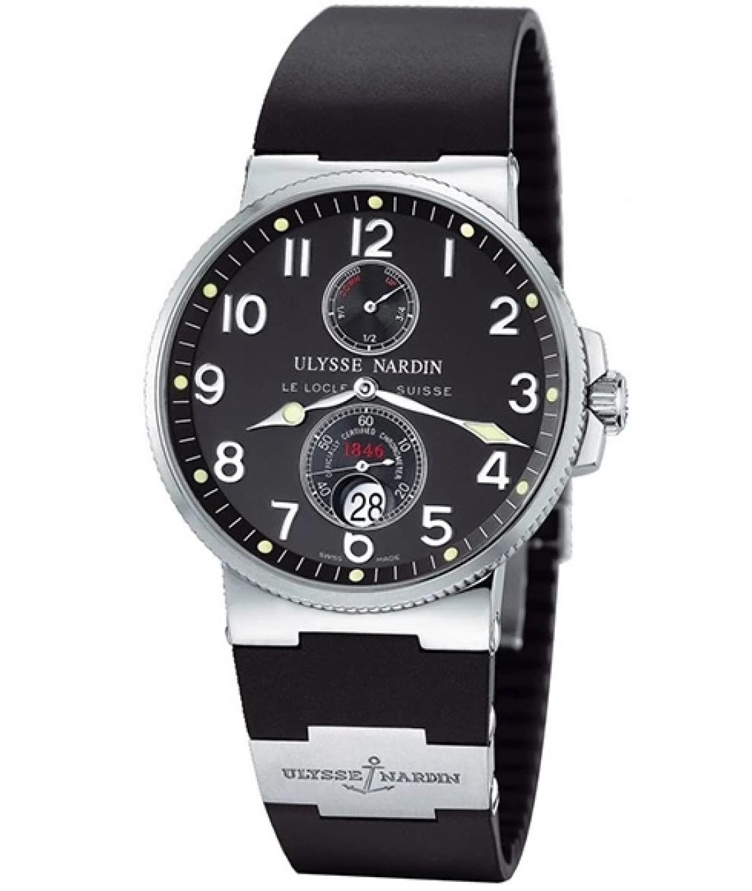 Ulysse Nardin Черные металлические часы, фото 1