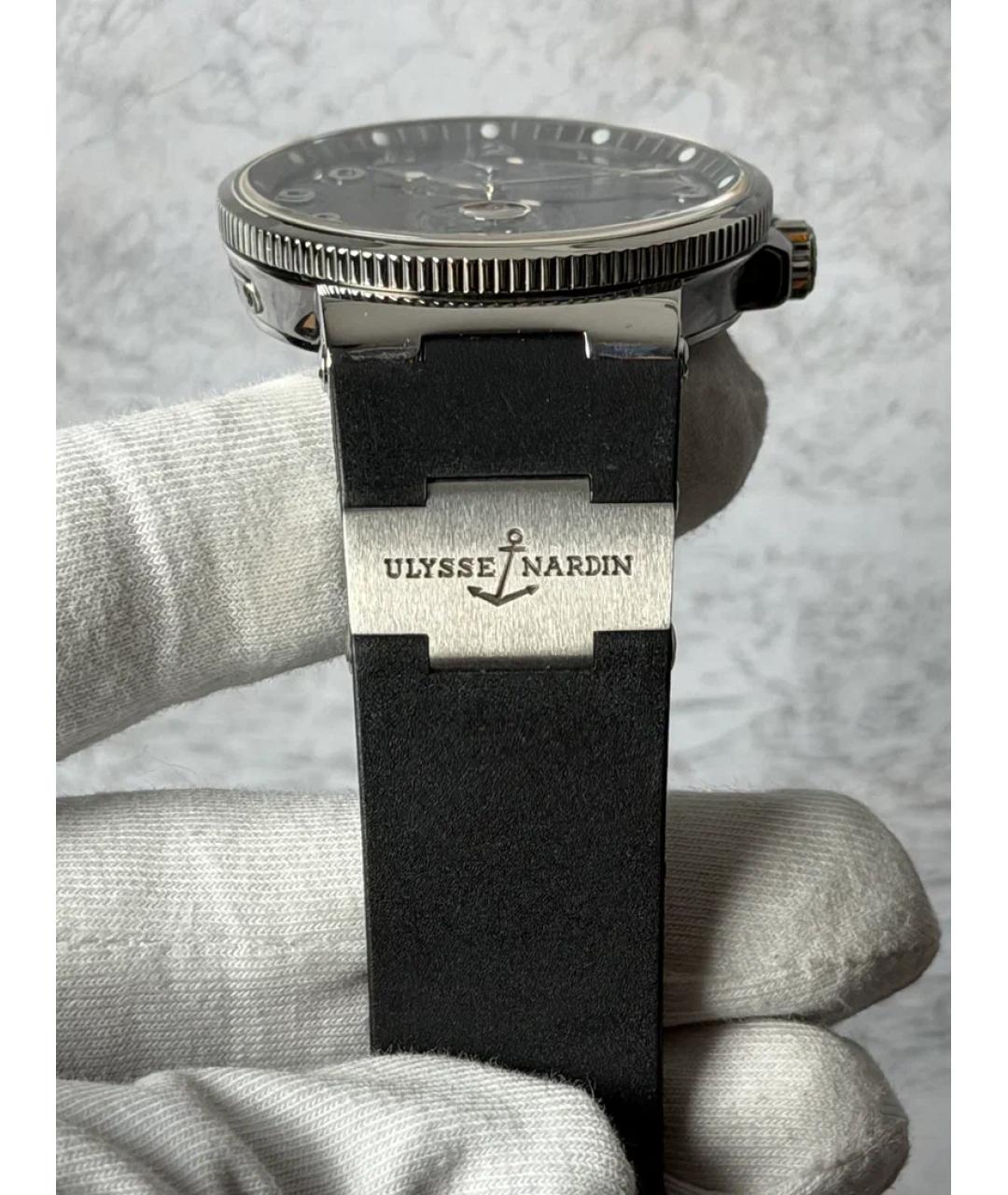 Ulysse Nardin Черные металлические часы, фото 6
