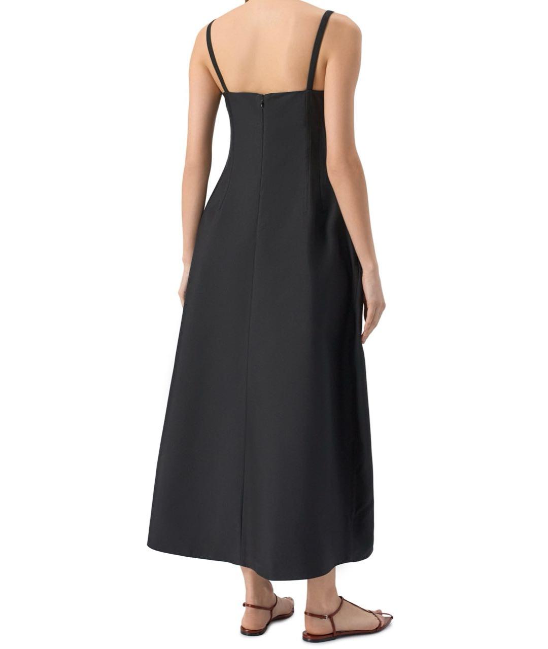 JIL SANDER Черное полиамидовое повседневное платье, фото 3