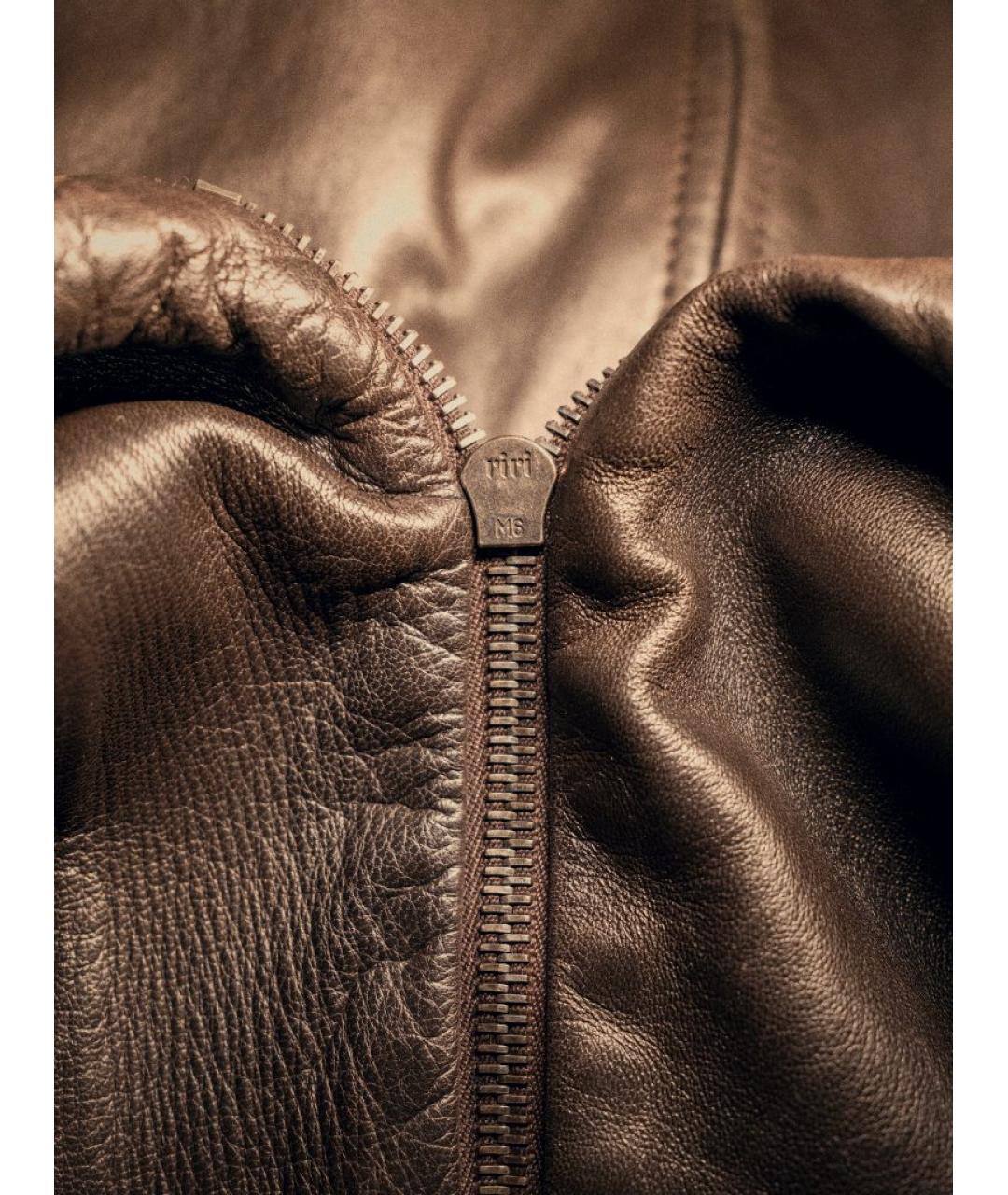LANVIN Коричневая кожаная куртка, фото 4