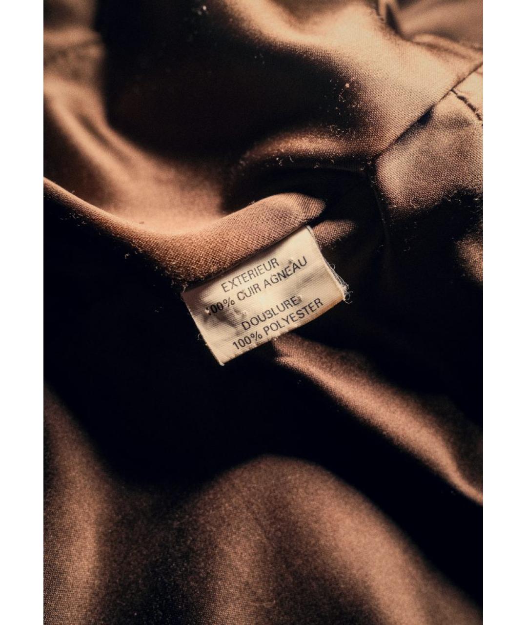 LANVIN Коричневая кожаная куртка, фото 8