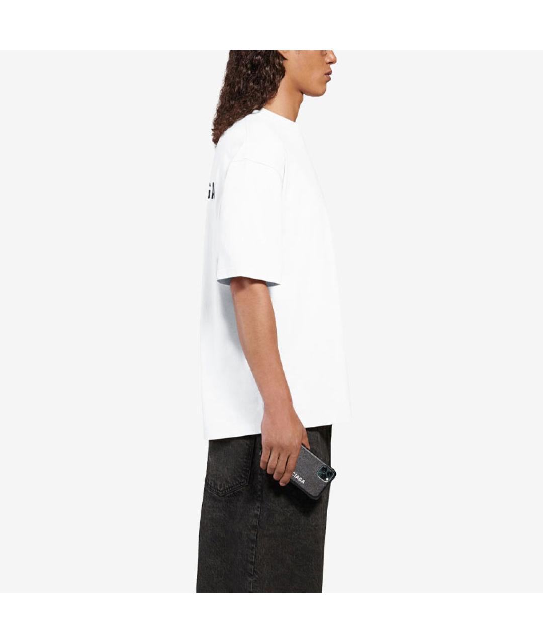 BALENCIAGA Белая футболка, фото 5