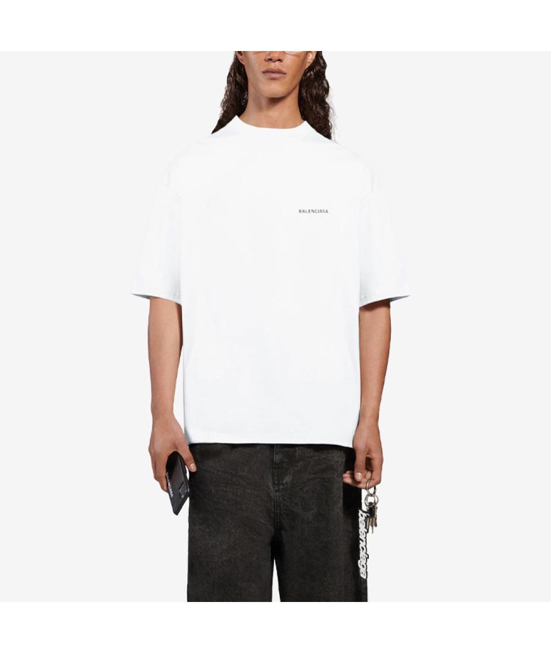BALENCIAGA Белая футболка, фото 3