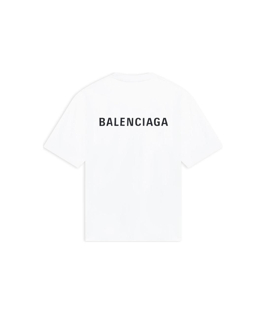 BALENCIAGA Белая футболка, фото 2