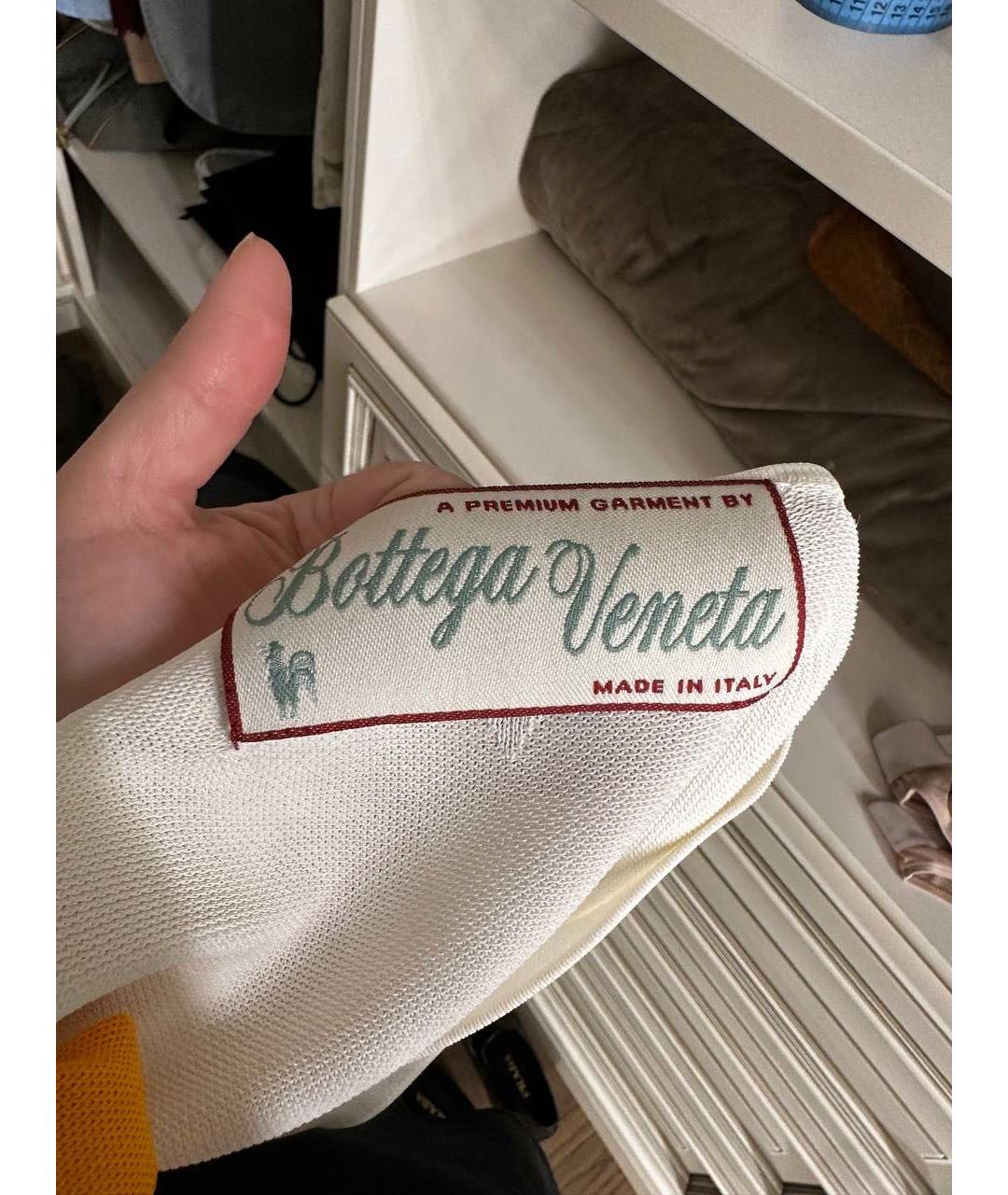 BOTTEGA VENETA Белый вискозный сарафан, фото 3