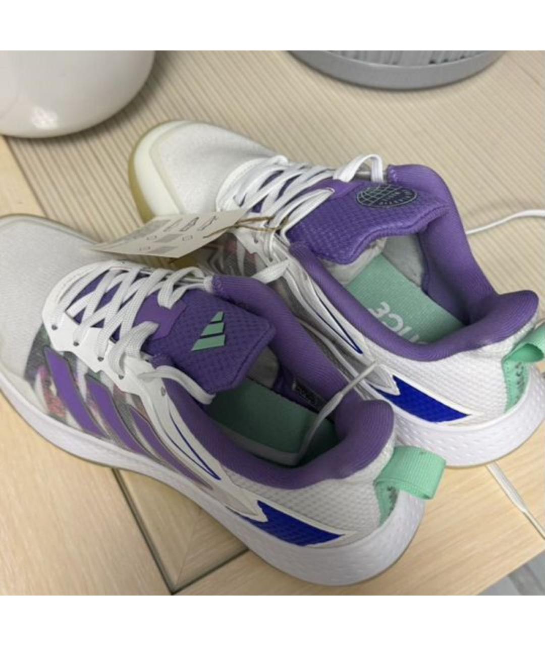 ADIDAS Белые текстильные кроссовки, фото 5