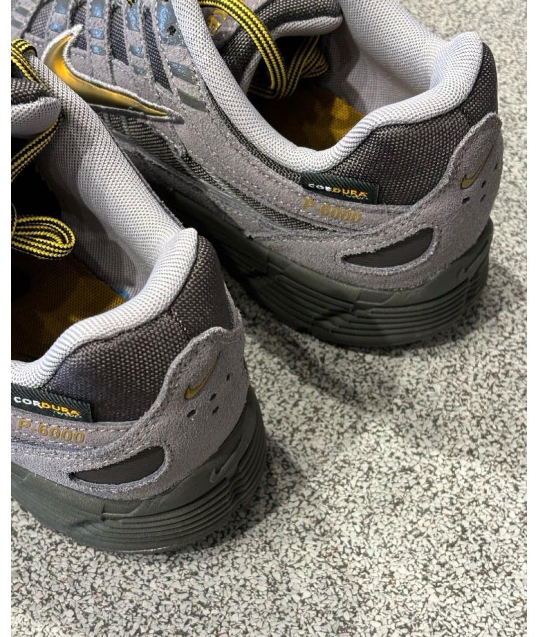 NIKE Антрацитовые замшевые низкие кроссовки / кеды, фото 7