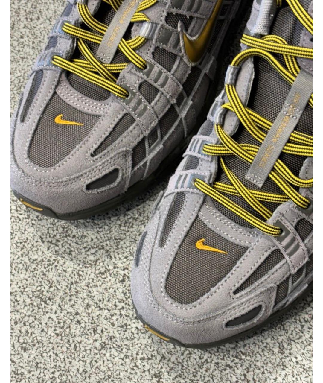NIKE Антрацитовые замшевые низкие кроссовки / кеды, фото 6