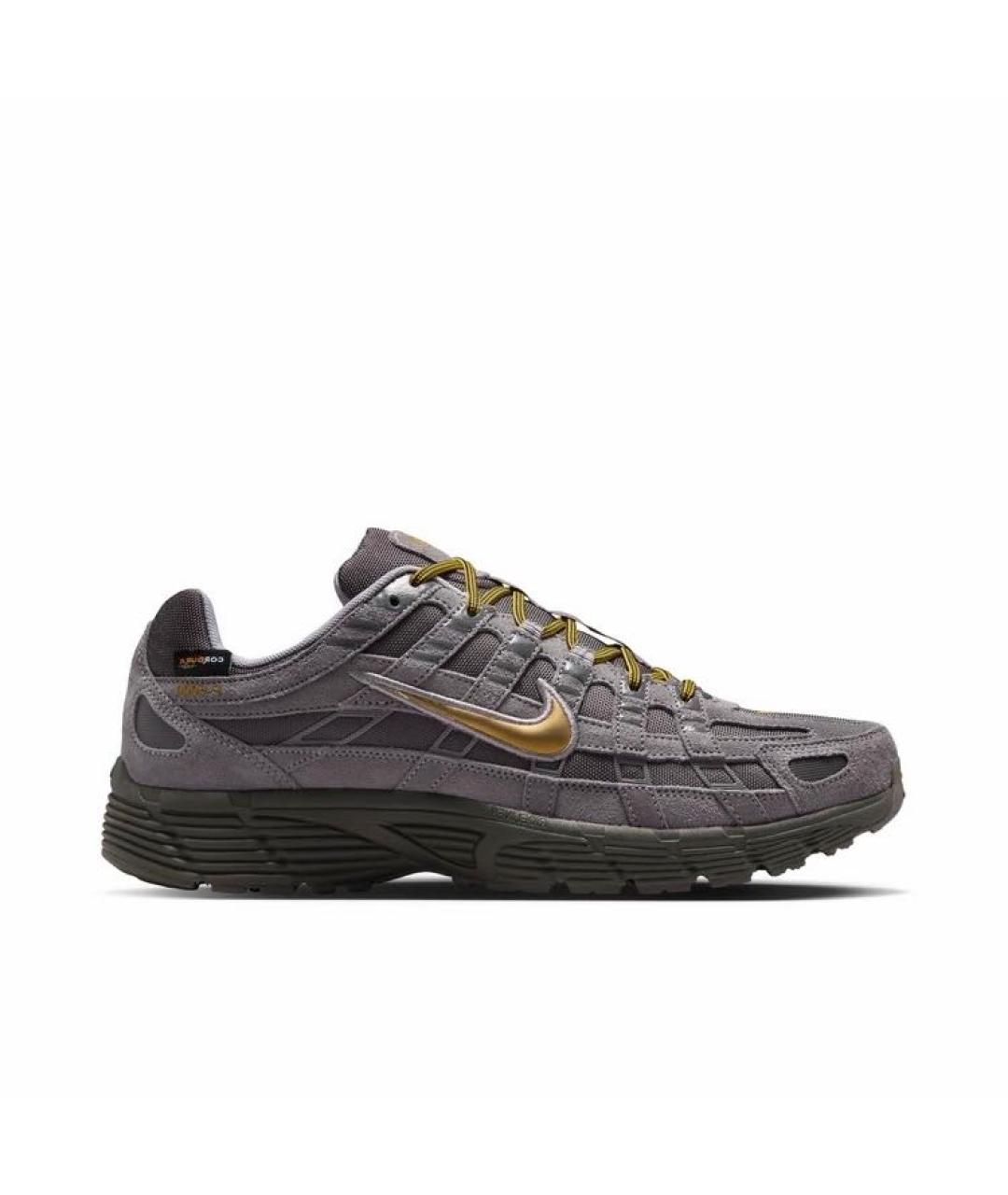 NIKE Антрацитовые замшевые низкие кроссовки / кеды, фото 1