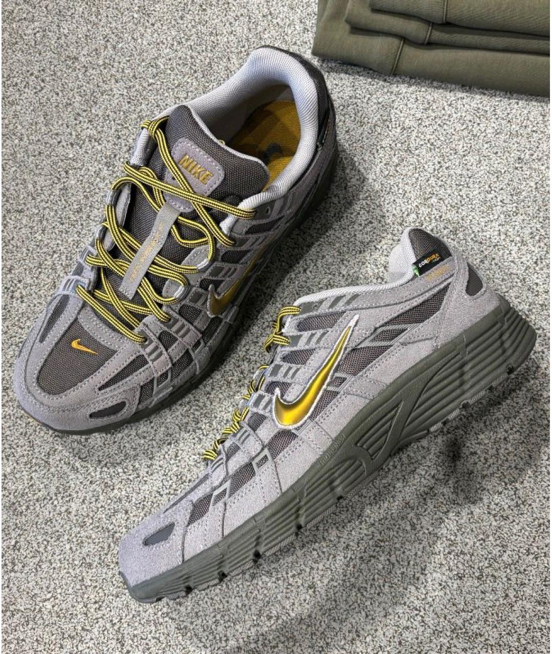 NIKE Антрацитовые замшевые низкие кроссовки / кеды, фото 5